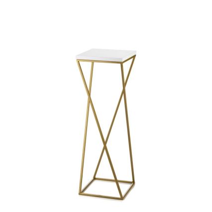 Stalak za cveće LOFT 70x24 cm zlatna/bela