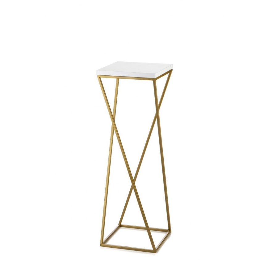 Stalak za cveće LOFT 70x24 cm zlatna/bela