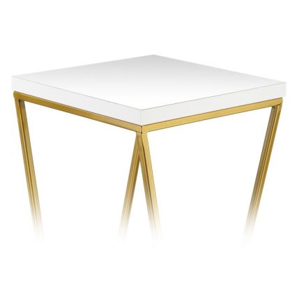 Stalak za cveće LOFT 70x24 cm zlatna/bela