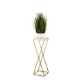 Stalak za cveće LOFT 70x24 cm zlatna/bela