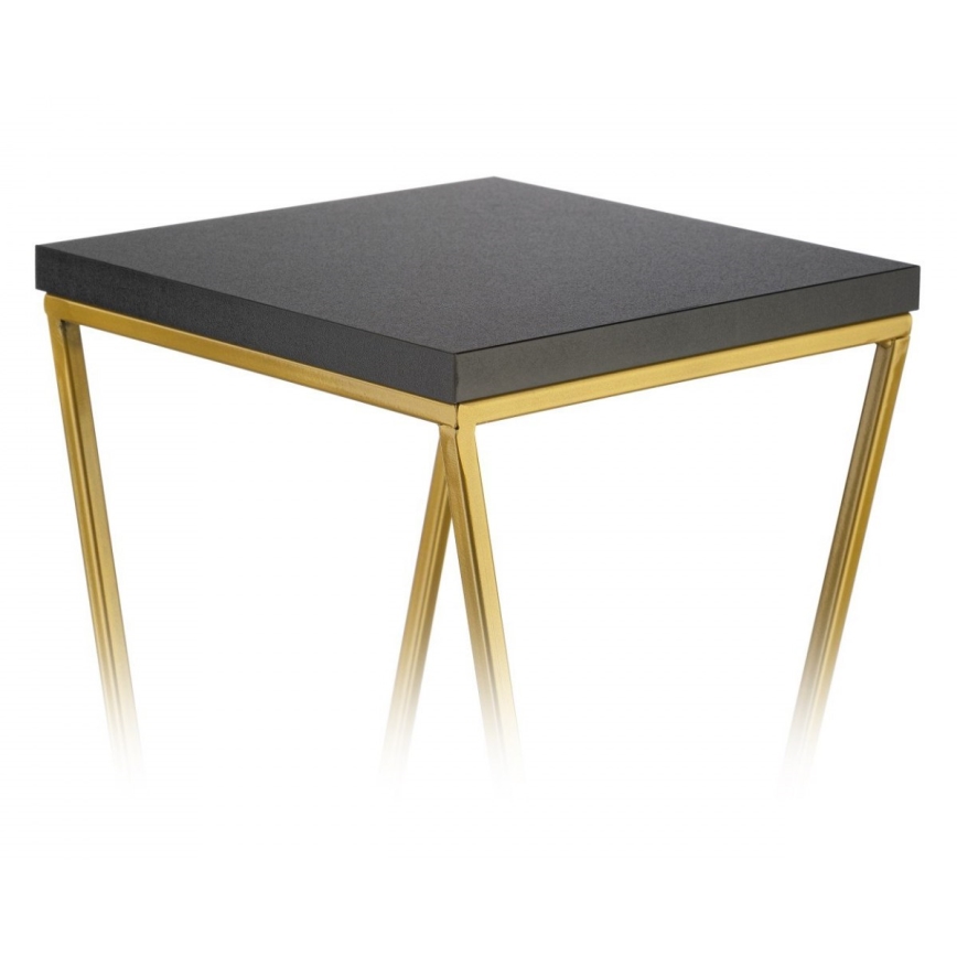 Stalak za cveće LOFT 70x24 cm zlatna/crna