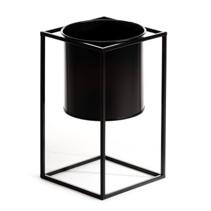 Stalak za cveće RING 40x23 cm, crne boje