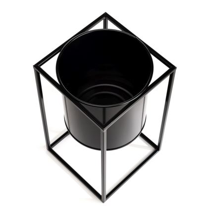 Stalak za cveće RING 40x23 cm, crne boje
