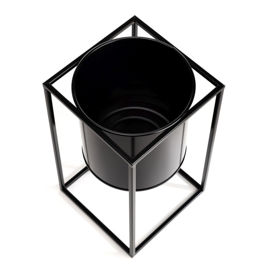 Stalak za cveće RING 40x23 cm, crne boje