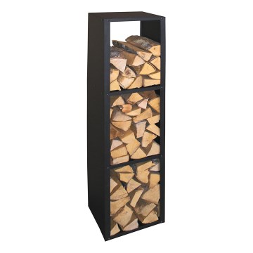 Stalak za drva 149 cm, crne boje