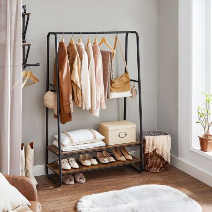 Stalak za kapute LINEA braon/crna