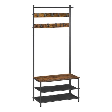 Stalak za kapute NAVOR braon/crna