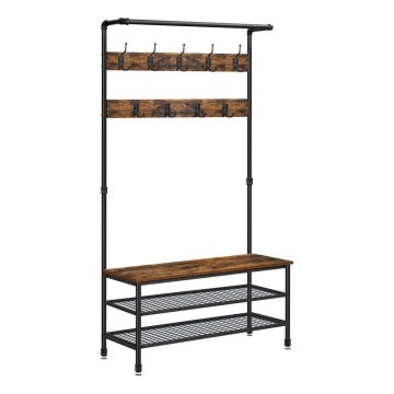 Stalak za kapute NAVOR braon/crna