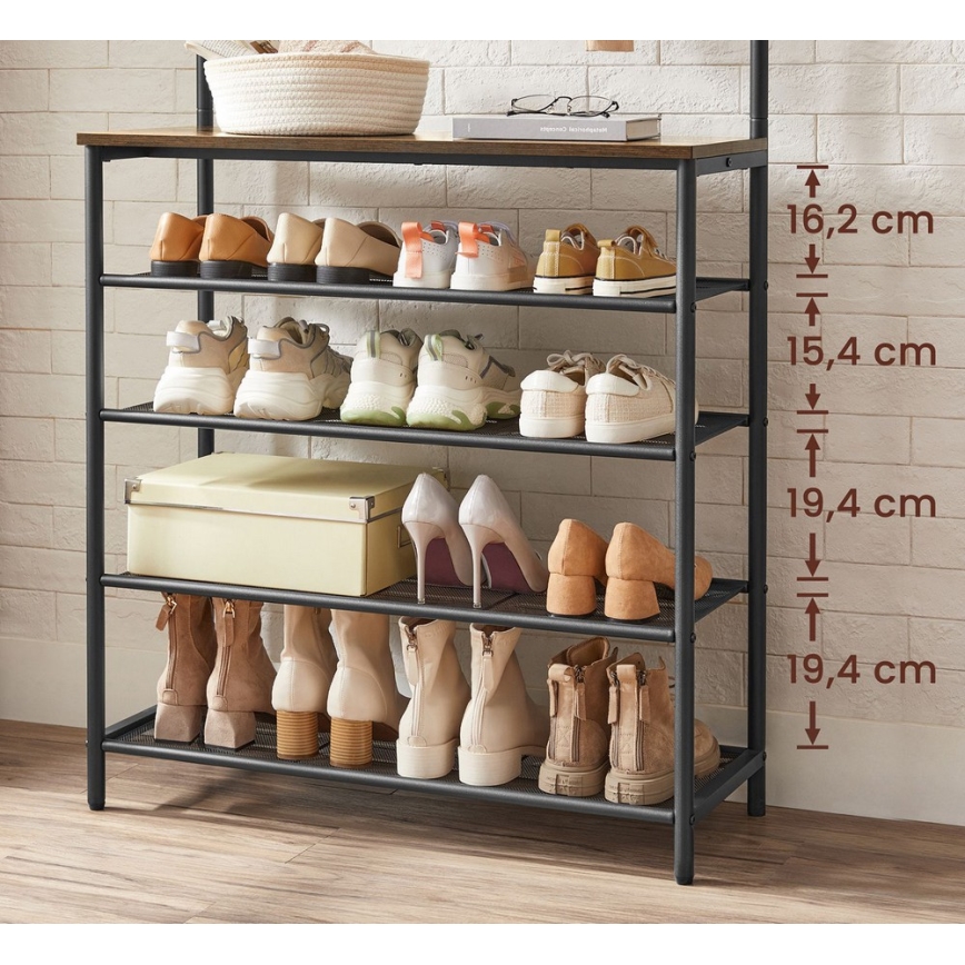 Stalak za kapute NAVOR, braon/crna