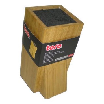 Stalak za noževe sa fleksibilnim umetkom 23,8x11 cm bambus