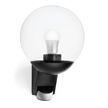 STEINEL 005535 - Spoljašnje zidno svetlo sa senzorom L585S, 1xE27/60W, crno, IP44