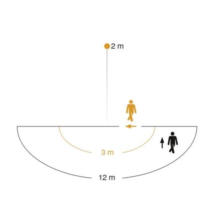 STEINEL 005535 - Spoljašnje zidno svetlo sa senzorom L585S, 1xE27/60W, crno, IP44