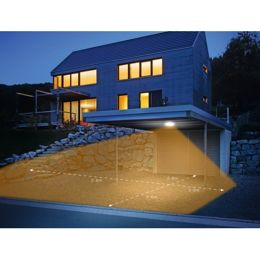Steinel 035440 - LED spoljašnje plafonsko svetlo sa senzorom QUATTRO LED/10W/230V IP54
