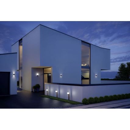 Steinel 055479 - LED prigušiva spoljašnja lampa sa senzorom CUBO LED/9,5W/230V IP44 antracit