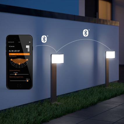 Steinel 055479 - LED prigušiva spoljašnja lampa sa senzorom CUBO LED/9,5W/230V IP44 antracit