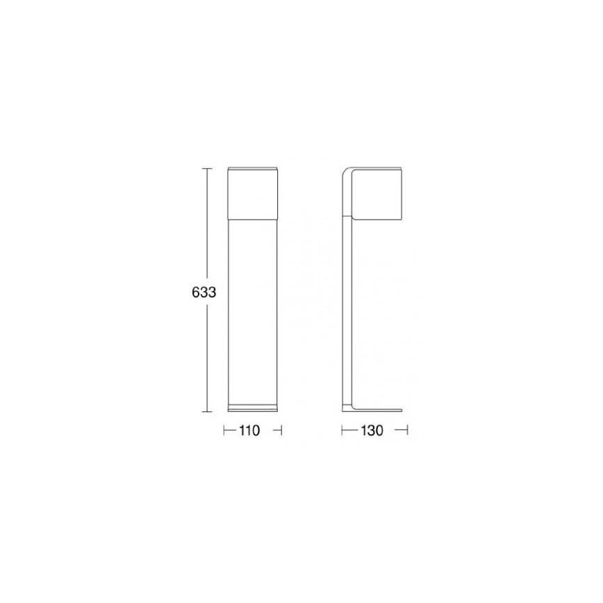 Steinel 055479 - LED prigušiva spoljašnja lampa sa senzorom CUBO LED/9,5W/230V IP44 antracit