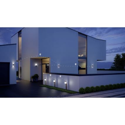 Steinel 055486 - LED spoljašnja lampa sa senzorom CUBO LED/9,5W/230V IP44 srebrna