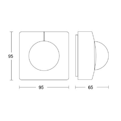 Steinel 057275 - Senzor pokreta IS 345 DALI-2 IPD IP54 četvrtast beo