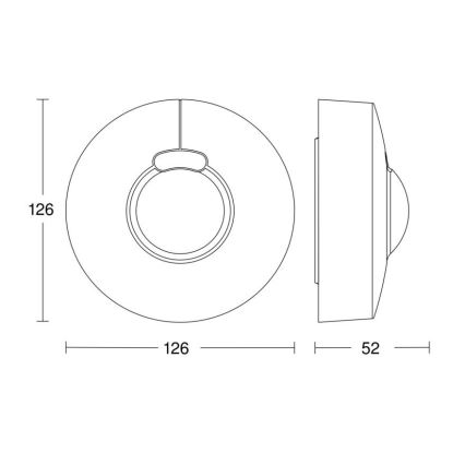 Steinel 057329 - Senzor pokreta HF 3360 DALI-2 IP54, okrugli, beo