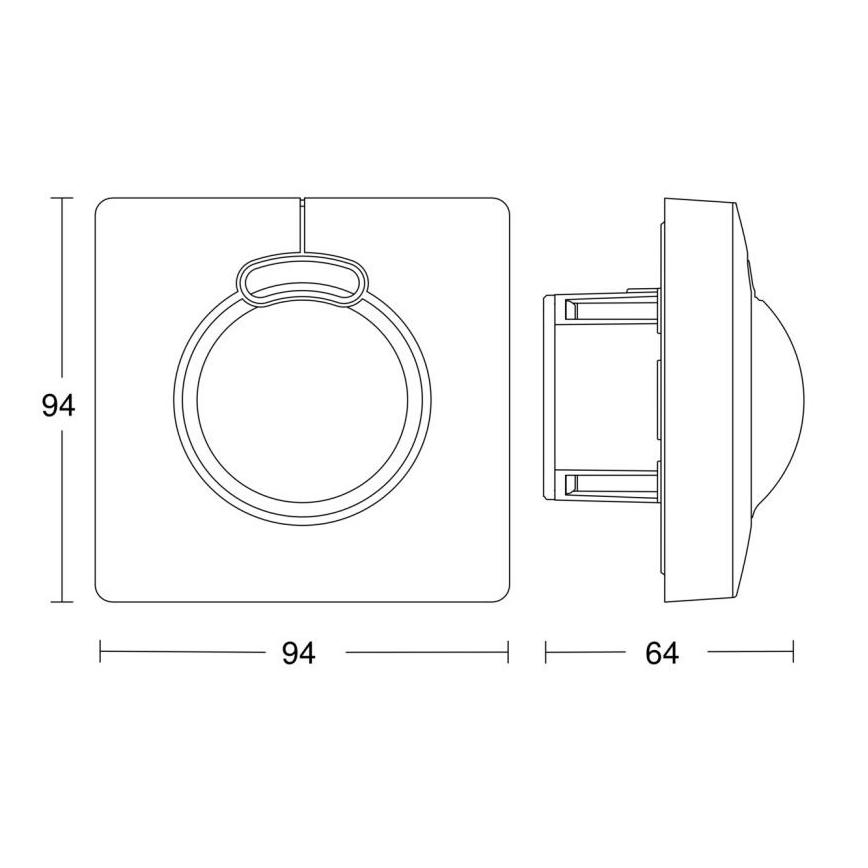 Steinel 057336 - HF 3360 DALI-2 senzor pokreta, IP20, pravougaoni, beo