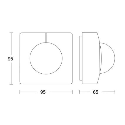 Steinel 057350 - Senzor pokreta IS 3180 DALI-2 IPD IP54 beli
