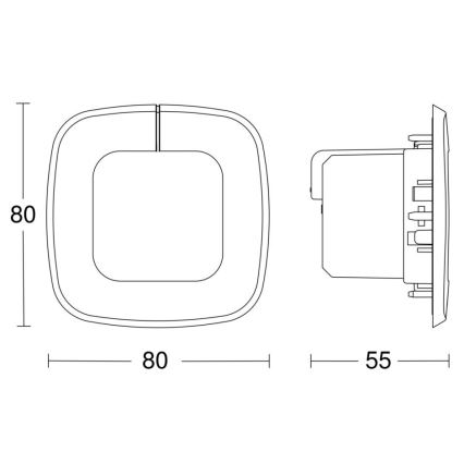 Steinel 057510 - Senzor prisustva IR Quattro SLIM XS 4m DALI-2 beli