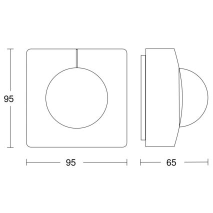 Steinel 058135 - Senzor pokreta IS 3180 V3 KNX IP54 kvadratni beo