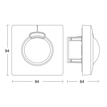 Steinel 058227 - Senzor pokreta HF 3360 V3 KNX, kvadratni, beli