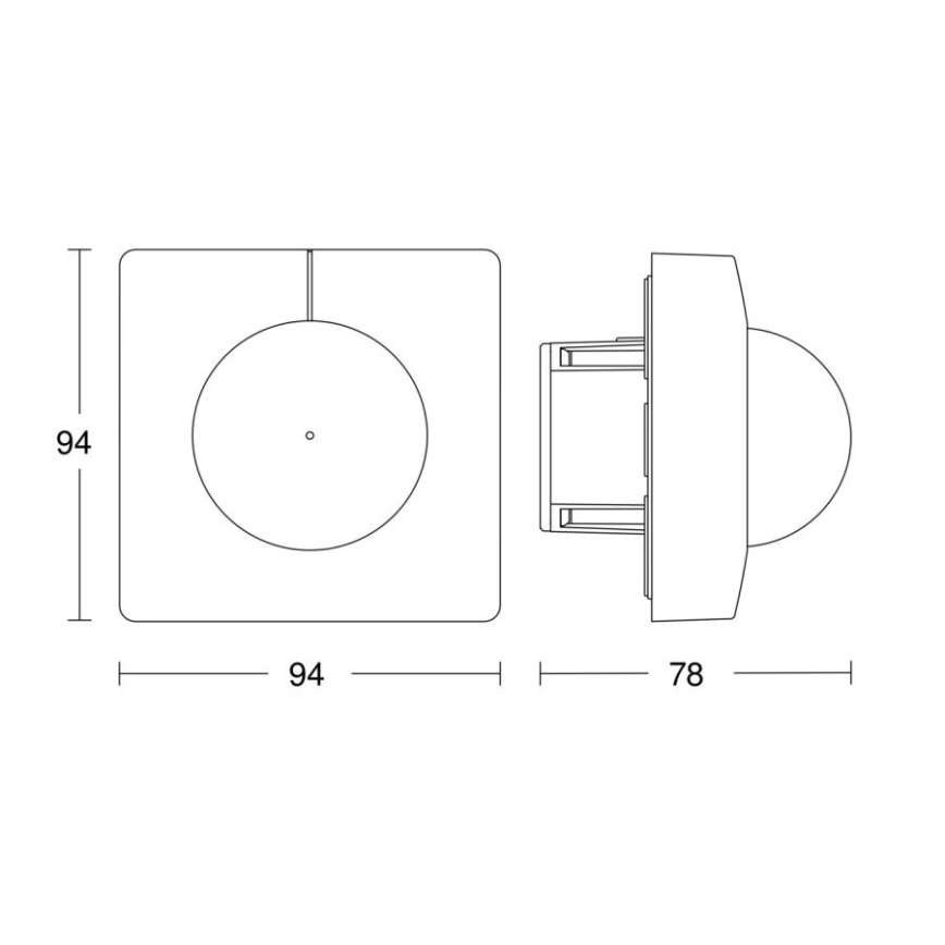 Steinel 058265 - Detektor pokreta IS 345 V3 KNX, kvadratni, beo