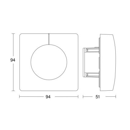 Steinel 058326 - Senzor svetla Dual V3 KNX, kvadratni, beo