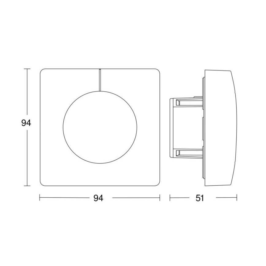 Steinel 058326 - Senzor svetla Dual V3 KNX, kvadratni, beo