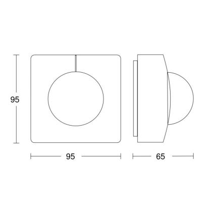 Steinel 058364 - Senzor pokreta IS 3360 MX Highbay V3 KNX IP54, kvadratni, beli