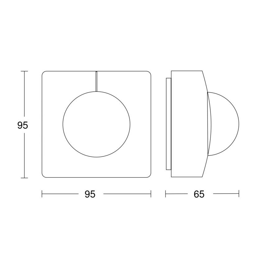 Steinel 058364 - Senzor pokreta IS 3360 MX Highbay V3 KNX IP54, kvadratni, beli