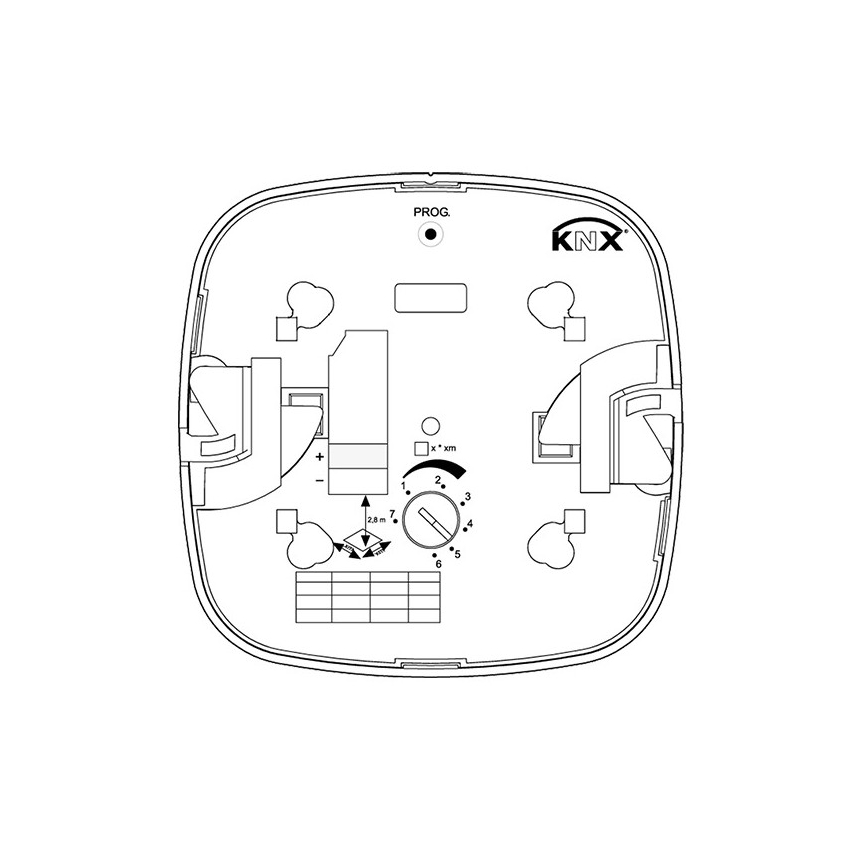 Steinel 058487 - Senzor prisutnosti IR Quattro 8m V3 KNX bela