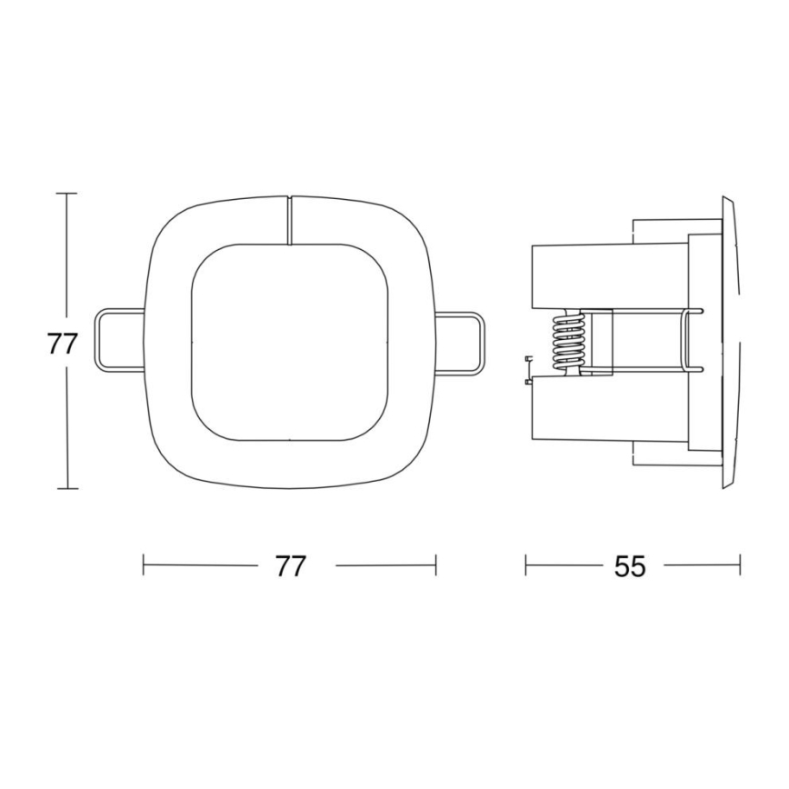 Steinel 058494 - Detektor prisustva IR Quattro SLIM 4m V3 KNX bela