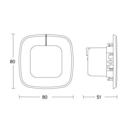Steinel 058500 - Senzor prisustva IR Quattro SLIM XS V3 KNX, bela