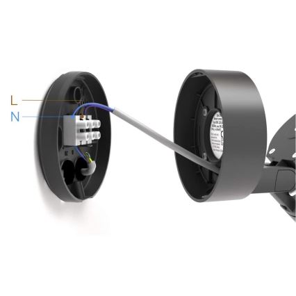 STEINEL 058630 - Spoljna LED zidna svetiljka sa senzorom SPOT ONE 1xGU10/7W/230V IP44