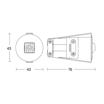 Steinel 064129 - Senzor prisustva IR Quattro MICRO 6m KNX IP65 beo