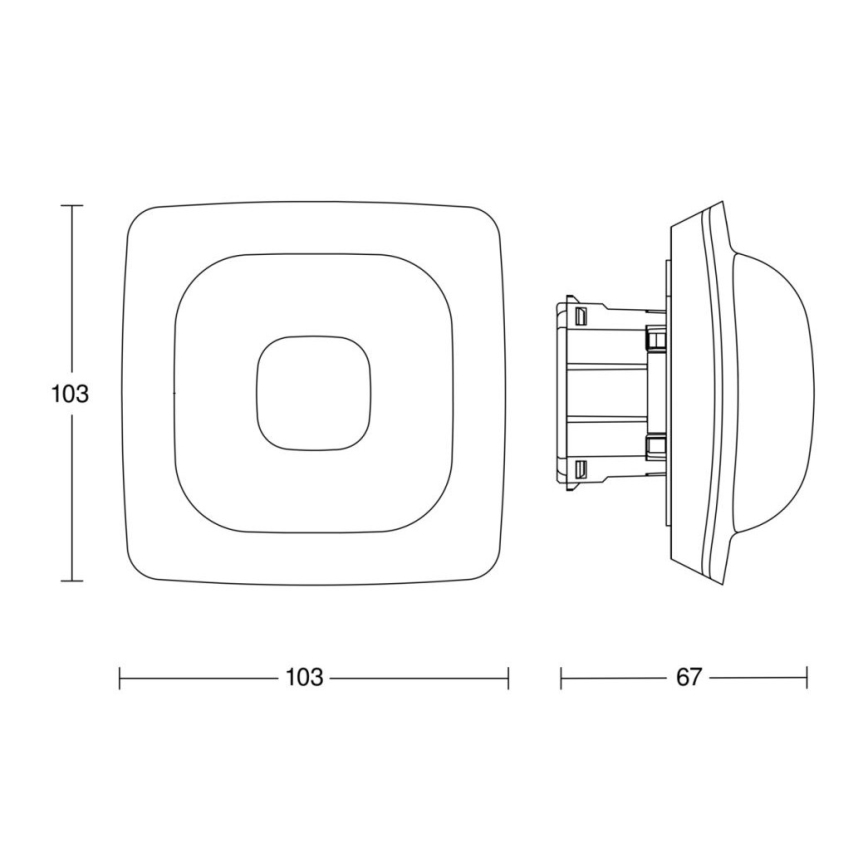 Steinel 064310 - Detektor prisutnosti IR Quattro HD-2 24m COM1 beli