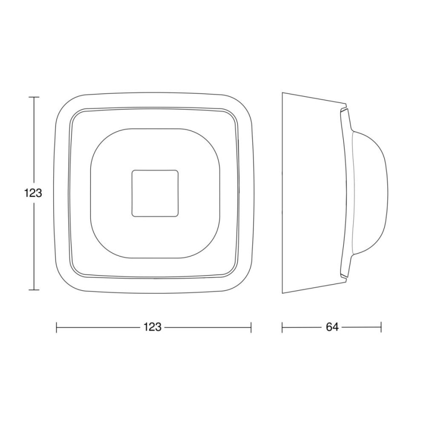 Steinel 064327 - detektor prisustva IR Quattro HD-2 24 m COM1 IP54 bela