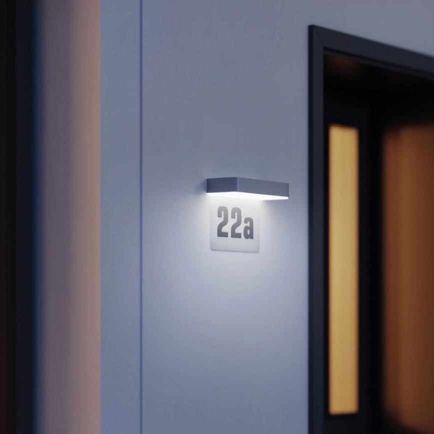 Steinel 065935 - LED solarni kućni broj XSolar SOL-O HN LED/0,07W 2000 mAh IP44 antracit