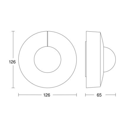 Steinel 068547 - senzor pokreta IS 3360, domet 40 m, COM1, IP54, okrugao, crne boje