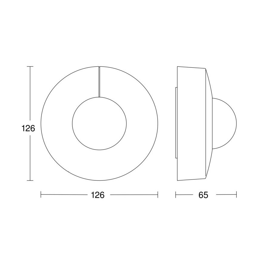 Steinel 068547 - senzor pokreta IS 3360, domet 40 m, COM1, IP54, okrugao, crne boje