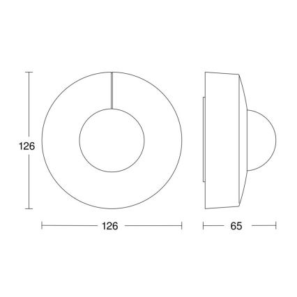 Steinel 068585 - Detektor pokreta IS 3360 40m V3 KNX IP54, okrugao, crne boje