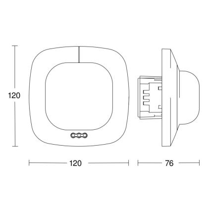 Steinel 079352 - Infracrveni senzor prisustva Quattro, domet 8 m, DALI-2 APC, beo