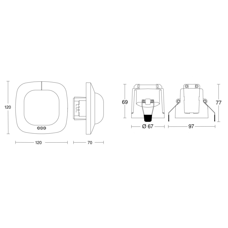 Steinel 079369 - detektor prisutnosti IR Quattro HD 24m COM1 bela