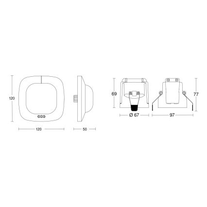 Steinel 079383 - Senzor prisutnosti IR Quattro HD, domet 24 m, KNX, beo