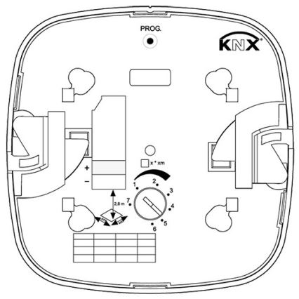 Steinel 079536 - detektor prisustva HF 360 KNX, beo
