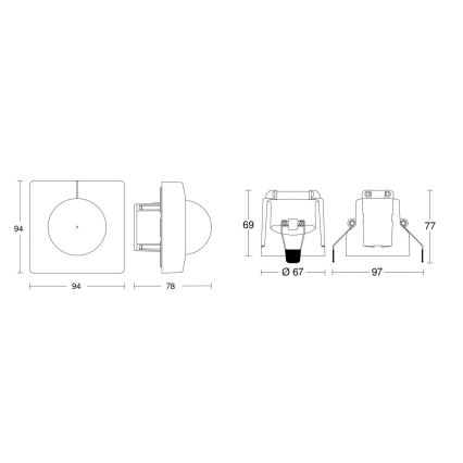 Steinel 079680 - Senzor pokreta IS 345 KNX, četvrtast, beo