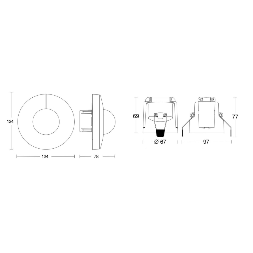 Steinel 079697 - Senzor pokreta IS 345 COM1 230V bela